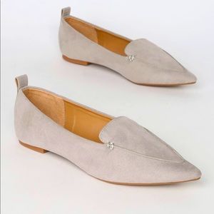 Pointed Suede Loafers